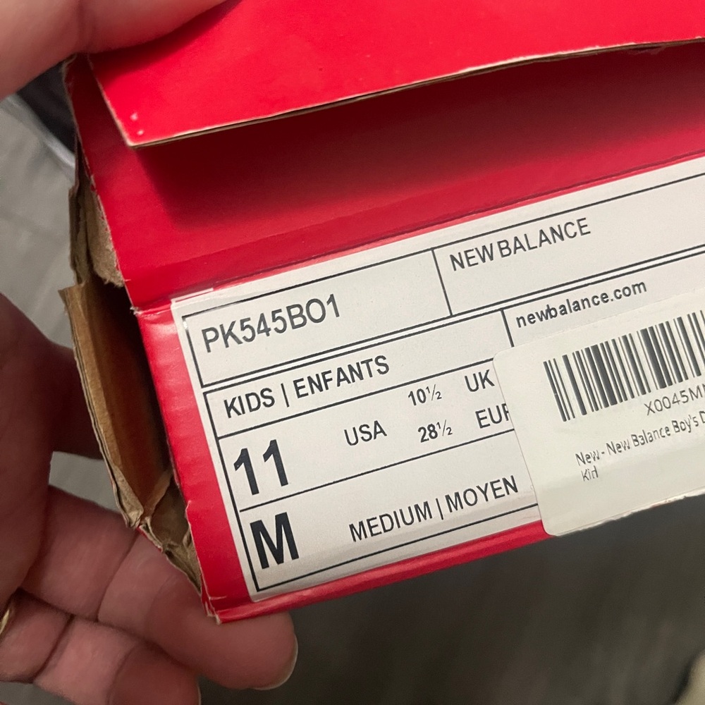New Balance 545 V1 Lace Up Running Sneakers - Boy's Size 11 - PK545BO1 - New - Picture 7 of 7
